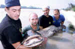 In acqua con il siluro: Pietro, Federico, io e Michele